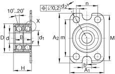 Angular contact ball bearing units - ZKLR0624-2Z