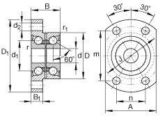 Angular contact ball bearing units - ZKLFA0630-2Z