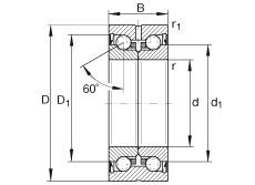 Axial angular contact ball bearings - ZKLN80130-2Z-XL