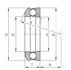 Axial deep groove ball bearings - 53215
