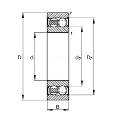 Self-aligning ball bearings - 2214-2RS-TVH