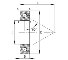 Axial angular contact ball bearings - 7602025-2RS-TVP