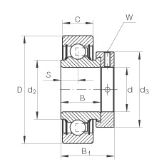 Radial insert ball bearings - RAE12-XL-NPP-FA106