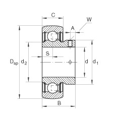 Radial insert ball bearings - AY12-XL-NPP-B