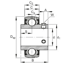 Radial insert ball bearings - SUC201