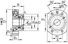 Angular contact ball bearing units - DKLFA2080-2RS