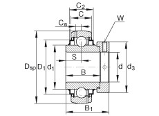 Radial insert ball bearings - G1215-KRR-B-AS2/V