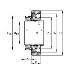 Self-aligning ball bearings - 2313-K-TVH-C3 + H2313