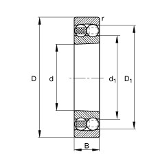 Self-aligning ball bearings - 1217-K-TVH-C3