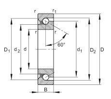 Axial angular contact ball bearings - BSB2047-SU