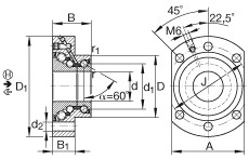 Angular contact ball bearing units - DKLFA2590-2RS