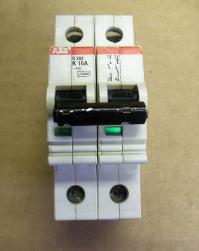 ABB S282 K16A 2 Pole 16 Amp Circuit Breaker S 282 K 16 A