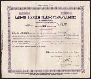 Newark-on-Trent, United Kingdom: Ransome & Marles Bearing Company