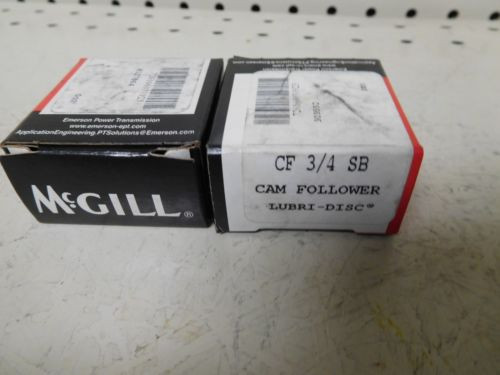 NEW,  McGILL  CAM FOLLOWER  P/N CF 3/4 SB  ( QTY. OF 3 )