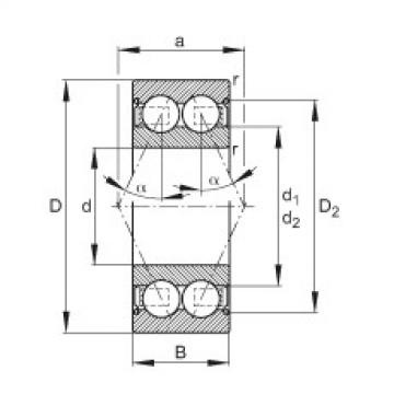 Angular contact ball bearings - 30/6-B-2Z-TVH