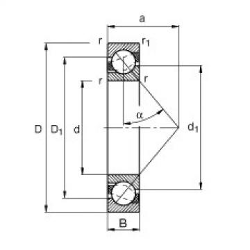 Angular contact ball bearings - 71810-B-TVH