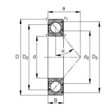Angular contact ball bearings - 7201-B-XL-2RS-TVP