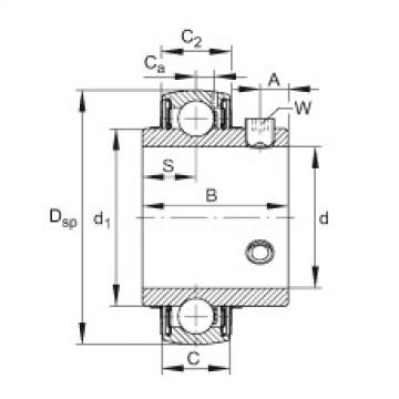 Radial insert ball bearings - UC202-09