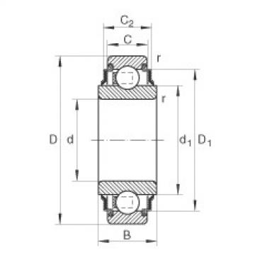 Radial insert ball bearings - 209-XL-KRR