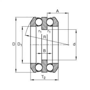 Axial deep groove ball bearings - 54206 + U206