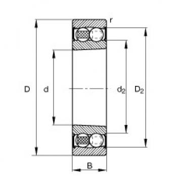 Self-aligning ball bearings - 2205-K-2RS-TVH-C3