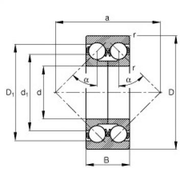 Angular contact ball bearings - 3305-DA-TVP