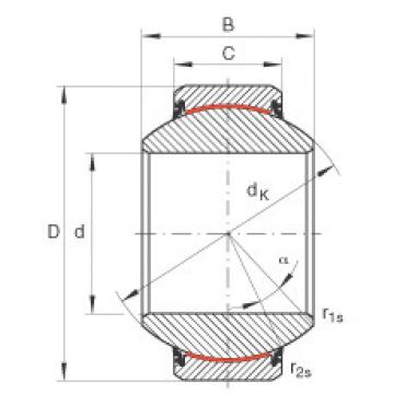 Radial spherical plain bearings - GE160-FW-2RS