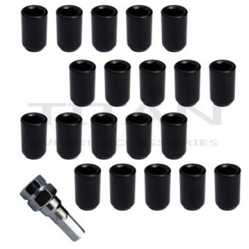 20 Piece BLACK Tuner Lugs Nuts | 7/16&#034; Hex Lugs | Key Included