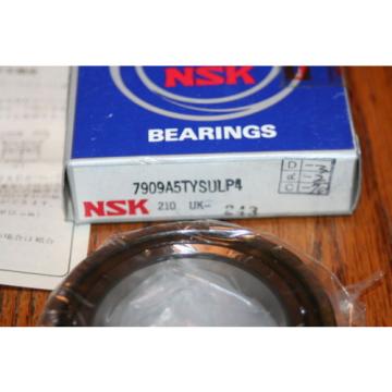New NSK 7909 A5TRSULP4Y Super Precision Bearing 7909A5TYSULP4