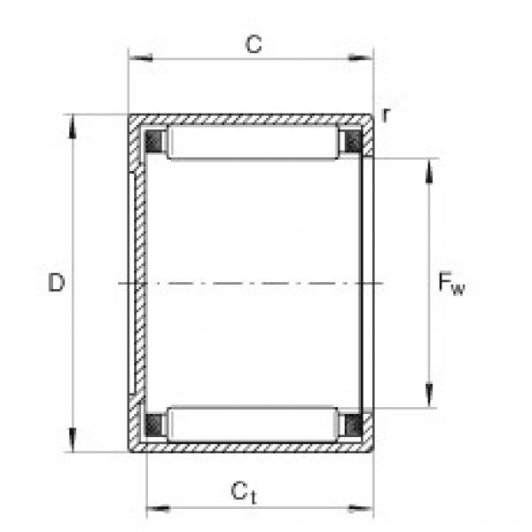 Drawn cup needle roller bearings with closed end - BK0912 #1 image