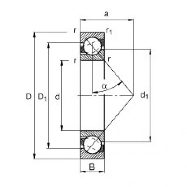 Angular contact ball bearings - 71806-B-TVH #1 image