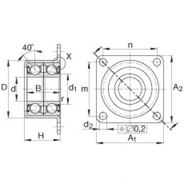Angular contact ball bearing units - ZKLR1244-2RS #1 image