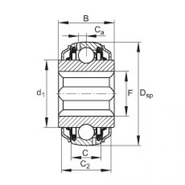 Self-aligning deep groove ball bearings - GVKE16-205-KRR-B-2C-AS2/V-AH01 #1 image