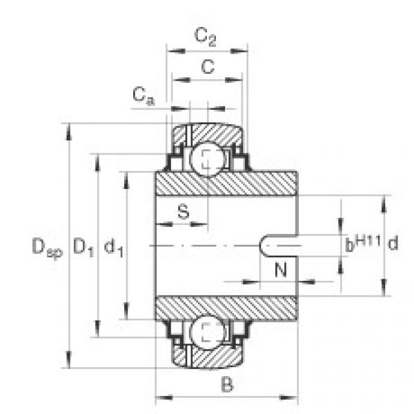 Radial insert ball bearings - GLE25-XL-KRR-B #1 image