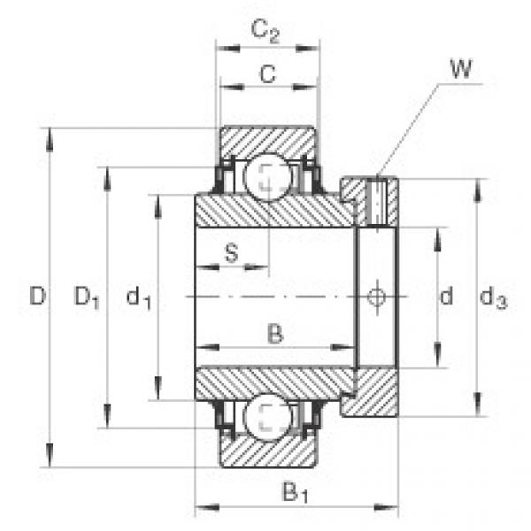 Radial insert ball bearings - E20-XL-KLL #1 image