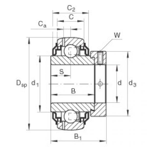 Radial insert ball bearings - GE25-XL-KRR-B-2C #1 image