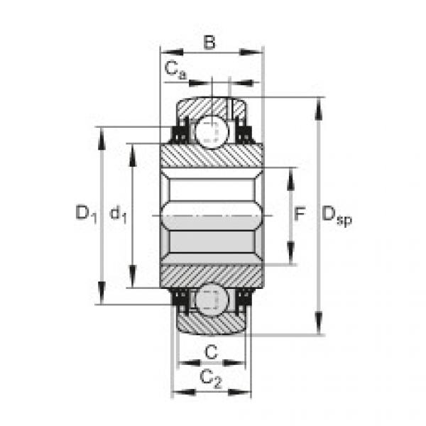 Self-aligning deep groove ball bearings - GVK100-208-KTT-B-AS2/V #1 image