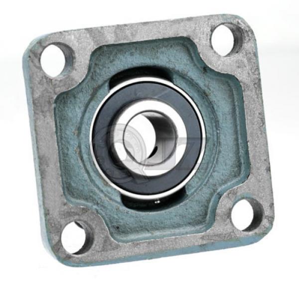 2x 15/16in Square Flange Units Cast Iron UCF205-15 Mounted Bearing UC205-15+F205 #3 image