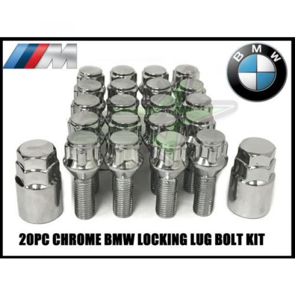 20 CHROME BMW LUG BOLT LOCKS + 2 KEYS 12x1.5 | FITS MOST E36 E46 F10 F30 F20 M3 #1 image