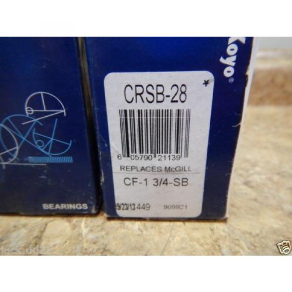 2 NEW Koyo CRSB-28 Flat Cam Follower 1.75&#034; Roller Diameter 1&#034; Stud Needle Roller #2 image