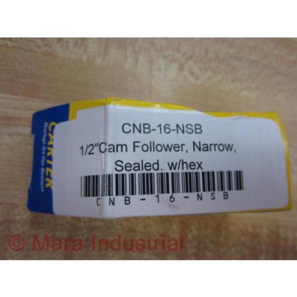 Carter CNB-16-NSB Cam Follower - 1/2&#034; CNB16NSB (Pack of 3) #2 image