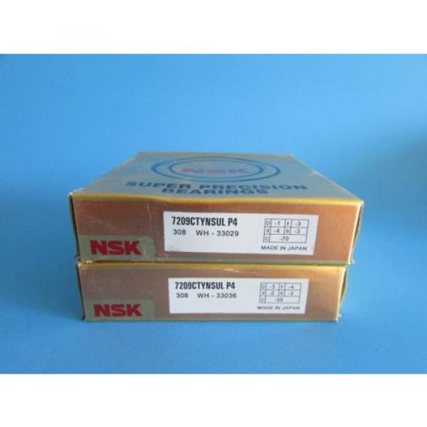 NSK7209CTYNSUL P4 ABEC7 Super Precision Contact Spindle Bearing (Matched Pair) #1 image