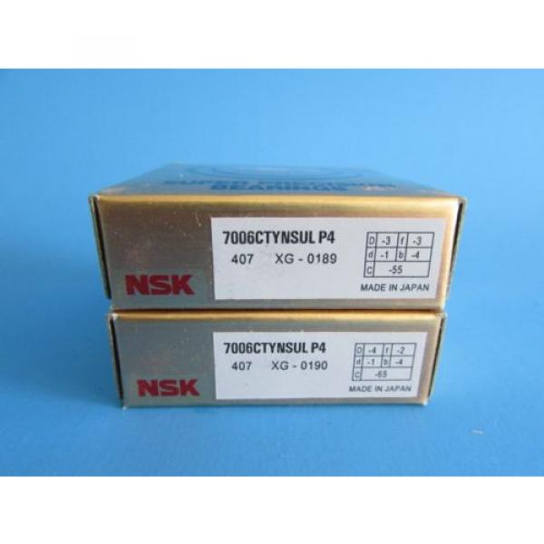 NSK7006CTYNSUL P4 ABEC7 Super Precision Contact Spindle Bearing (Matched Pair) #1 image
